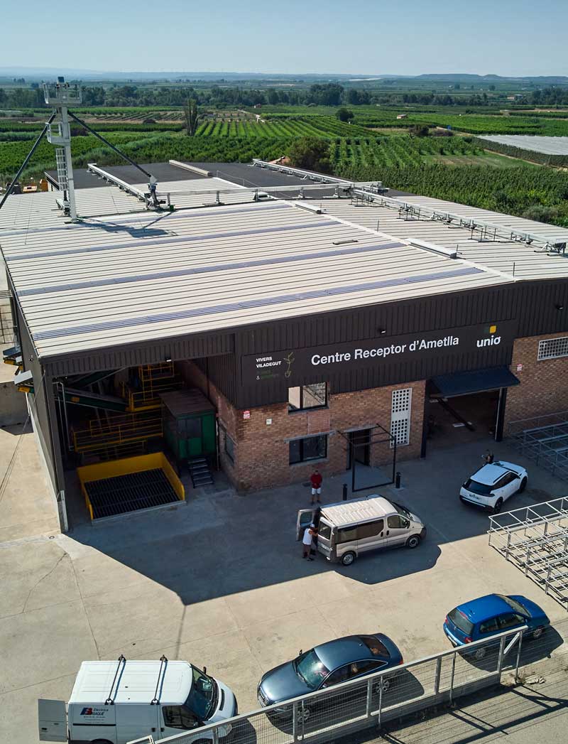 Vista del Centro receptor de Almendra - Almond Fruits